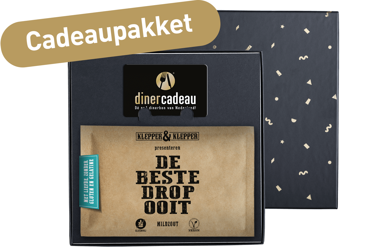 Cadeaupakket drop ‘Mildzout’ (200 gr) Klepper & Klepper